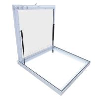 Стеклянный напольный люк с прозрачной дверцей для спуска в винный погребок, на лестницу в домашний подвал