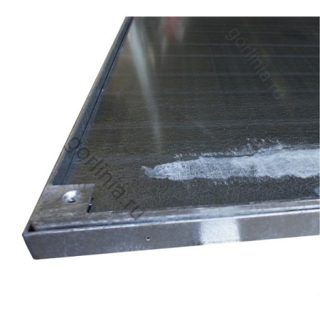 Замок люка под террасную доску декинг из оцинкованной стали на петлях с кантом под настил ДПК